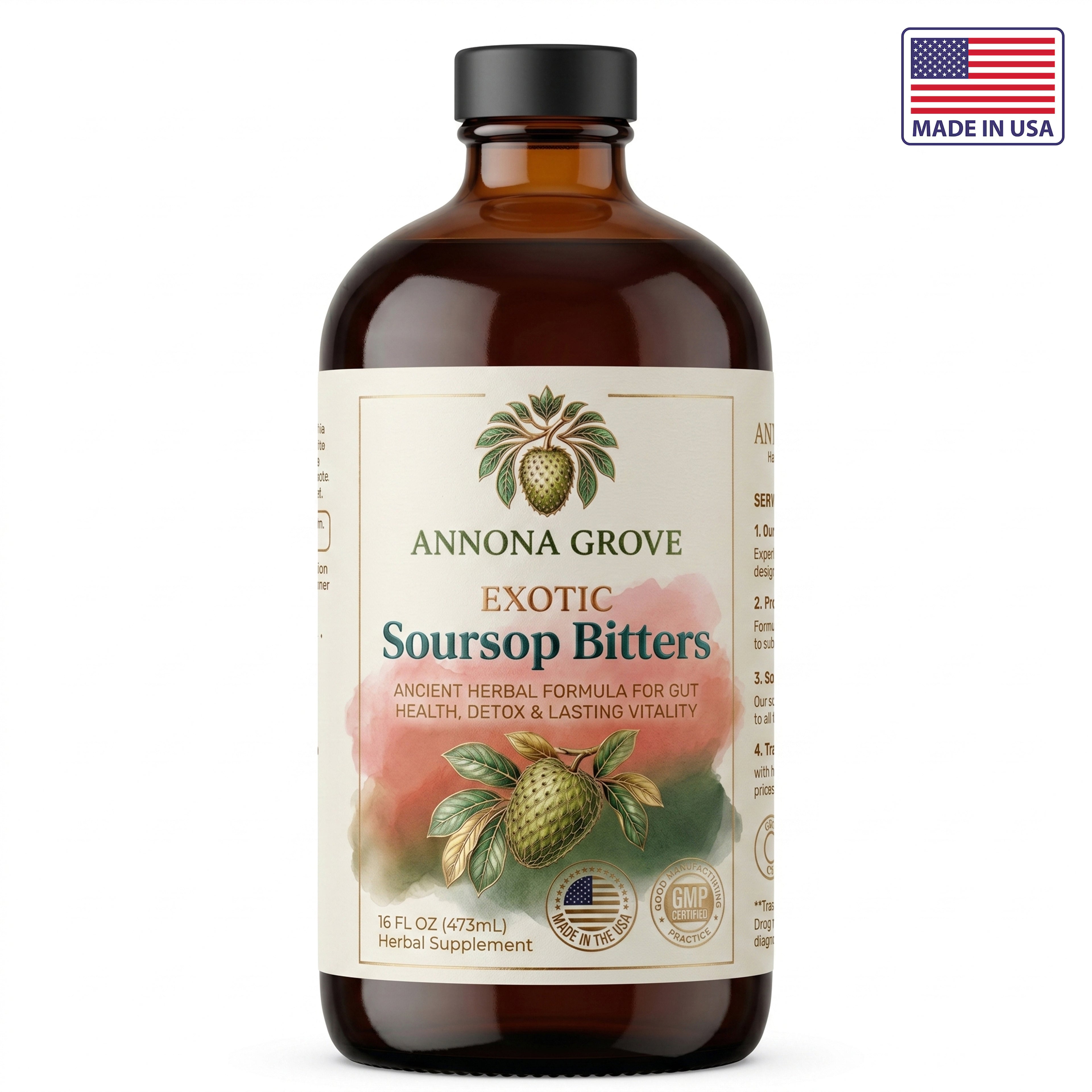Exotic Soursop Bitters (2 Bottles, 1 Month Supply)